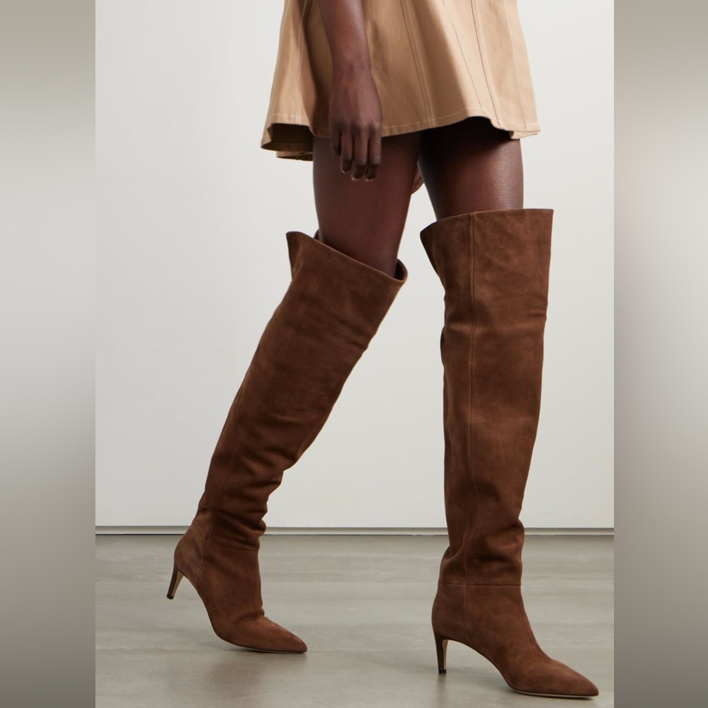 Paris Texas Stiletto 60 Brown Over-the-Knee Suede Boots